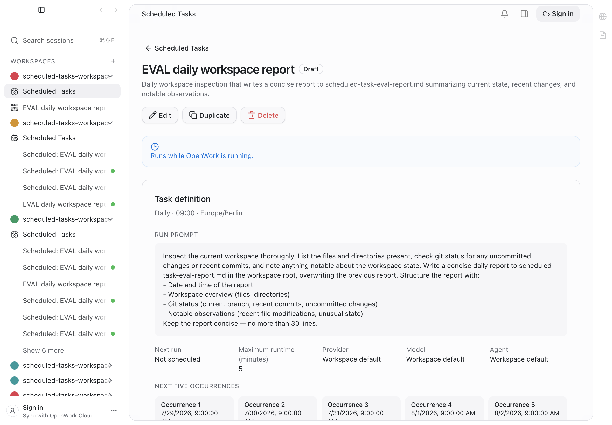Scheduled Task definition review