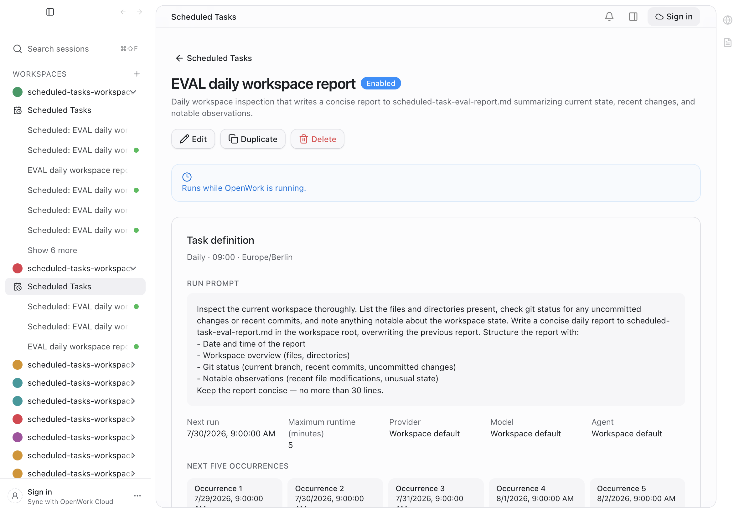 Scheduled Task restored after app relaunch